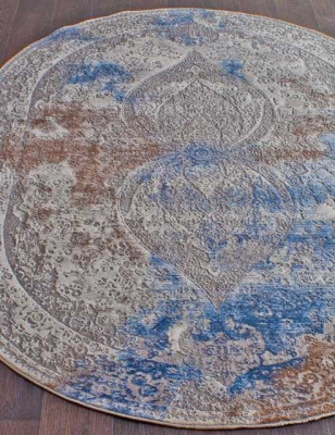 Турецкий ковер ARMINA-03879A-BLUE-BLUE-OVAL